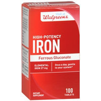 Walgreens High Potency Iron Ferrous Gluconate 27mg, Tablets