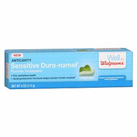 Walgreens Sensitive Dura-namel Anticavity Fluoride Toothpaste, Mint, 4 oz