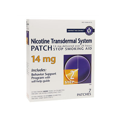 Habitrol Nicotine Transdermal System Stop Smoking Aid Patch, 14 mg, Step 2, 7 ea