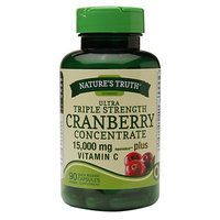 Nature's Truth Ultra Triple Strength Cranberry Concentrate 15,000mg Plus Vitamin C, 90 ea
