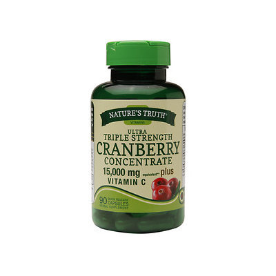 Nature's Truth Ultra Triple Strength Cranberry Concentrate 15,000mg Plus Vitamin C, 90 ea