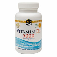 Nordic Naturals Vitamin D3 5000 IU, Softgels, Orange, 120 ea