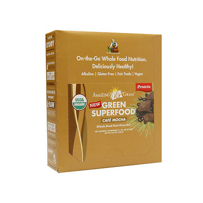 Amazing Grass Cafe Mocha Protein Bars, 12 pack