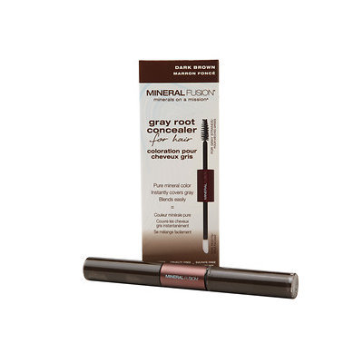 Mineral Fusion - Gray Root Concealer For Hair Dark Brown - 0.28 oz.