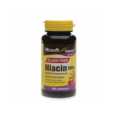 Mason Natural Flush-Free Niacin, 500mg, Capsules