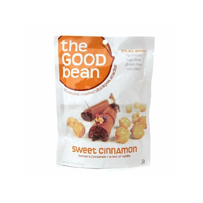 The Good Bean All Natural Roasted Chickpea Snacks, Sweet Cinnamon, 2.5 oz