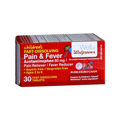 Walgreens Children's Pain Relief Acetaminophen Meltaways Bubble Gum