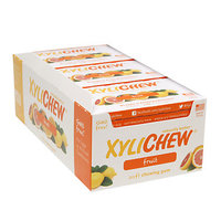 Xylichew Soft Chewing Gum Sweetened with Birch Xylitol Blister Packs, Fruit, 12 pk, 144 ea