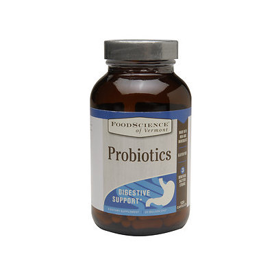 FoodScience of Vermont Probiotics Digestive Support Dietary Supplement, 120 Capsules