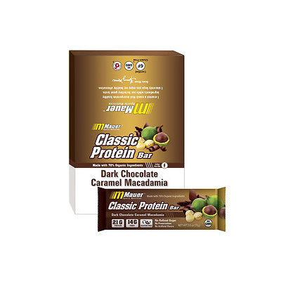 Mauer Classic Protein Bar, Dark Chocolate Caramel Macadamia, 12 pk, 2.6 oz