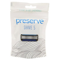 Preserve Shave 5 Five-Blade Cartridges, 4 ea