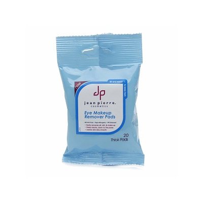 Jean Pierre Cosmetics Cleansing & Refreshing Eye & Makeup Remover Pads, Purse Size Travel Pack