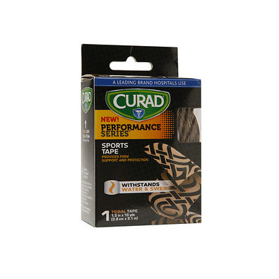 Curad Performance Series Sports Tape, 1.5 inch x 10 yds (3.8cm x 9.1 m), Tribal, 1 ea