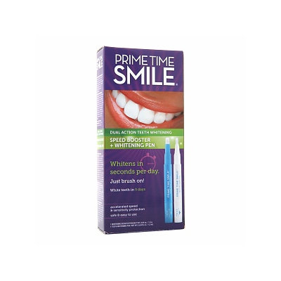 Prime Time Smile Dual Action Teeth Whitening Speed Booster + Whitening Pen