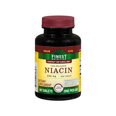 Finest Nutrition Time-Released Niacin 250mg, Tablets, 90 ea