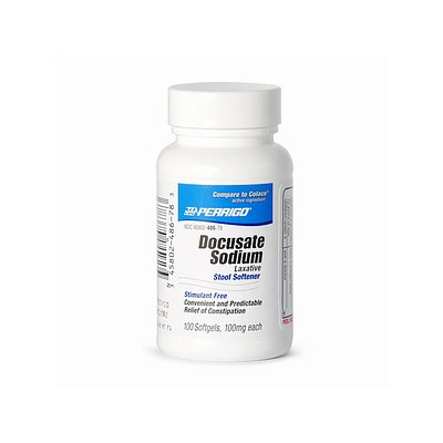 Perrigo Laxative Stool Softener, Docusate Sodium 100mg Softgels