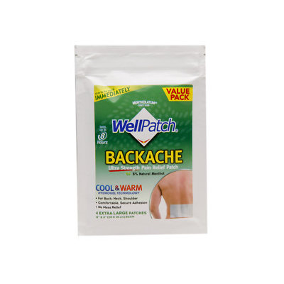 WellPatch Backache Multi-Count Patch, 4 ea