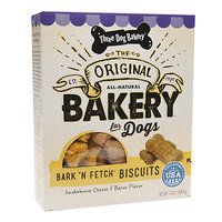 Three Dog Bakery Bark'n Fetch Smokehouse Biscuits, Cheese & Bacon, 13 oz