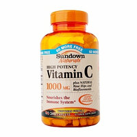 Sundown Naturals High Potency Vitamin C 1000mg, Caplets, 240 ea