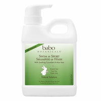 Babo Botanicals - All Natural Swim & Sport Shampoo & Wash with Soothing Cucumber & Aloe Vera - 16 oz.