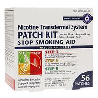 Habitrol Nicotine Transdermal System Stop Smoking Aid Patch Kit, Steps 1,2,3, 56 ea