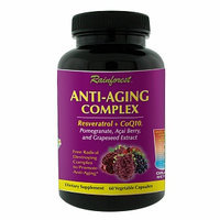 Rainforest - Anti-Aging Complex Resveratrol CoQ10 - 60 Vegetarian Capsules