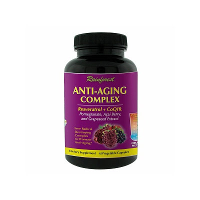 Rainforest - Anti-Aging Complex Resveratrol CoQ10 - 60 Vegetarian Capsules