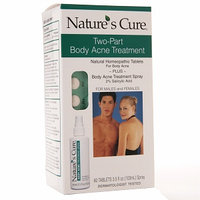 Nature's Cure Two-Part Body Acne Treatment for Males and Females - 1 Kit