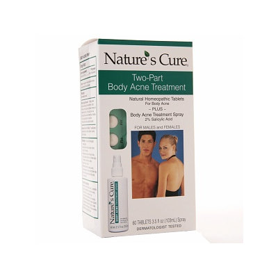 Nature's Cure Two-Part Body Acne Treatment for Males and Females - 1 Kit
