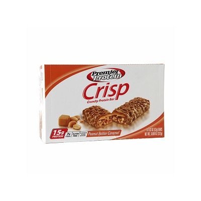 Premier Nutrition Crisp Crunchy Protein Bar Peanut Butter Caramel - 6 Bars