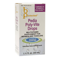 bProtected Pedia Poly Vite Drops Multivitamin for Infants & Toddlers, Natural Fruit, 1.67 oz