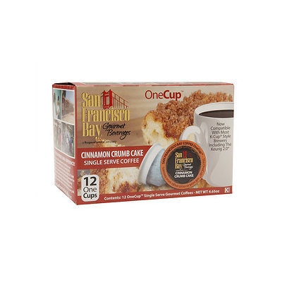 San Francisco Bay Gourmet Coffee OneCup Single Serve Coffees, Cinnamon Crumb Cake, 12 ea