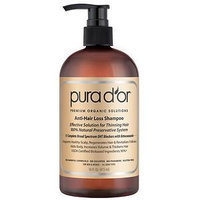 PURA D'OR Anti-Hair Loss Premium Organic Argan Oil Shampoo (Gold Label), 16 Fluid Ounce