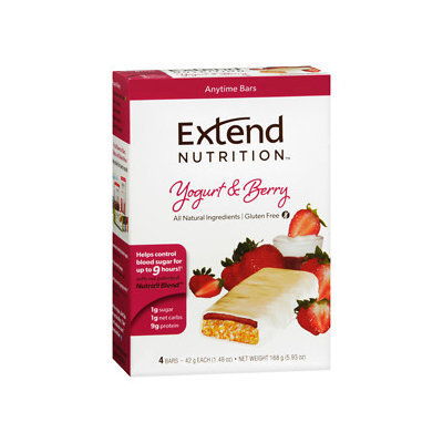Extend Nutrition Bars, Yogurt & Berry, 4 pk, 1.48 oz