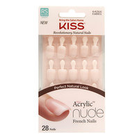 Kiss Salon Acrylic Nude French Nails, Breathtaking, 1 ea