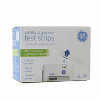 GE Blood Glucose Test Strips, 50 ea