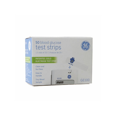GE Blood Glucose Test Strips, 50 ea