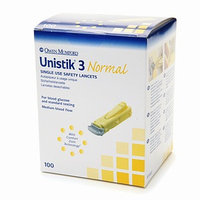 Owen Mumford Unistik 3 Normal 23G Lancets Box of 100