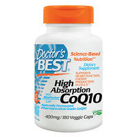 Doctor's Best - CoQ10 High Absorption with BioPerine 400 mg. - 180 Vegetarian Capsules