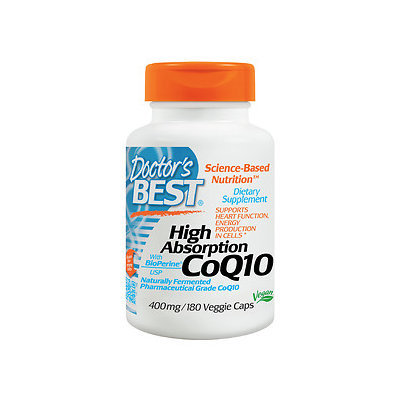 Doctor's Best - CoQ10 High Absorption with BioPerine 400 mg. - 180 Vegetarian Capsules