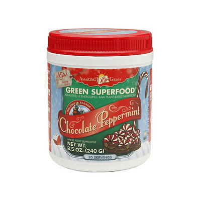 Amazing Grass Green SuperFood Drink Powder, Chocolate Peppermint, 8.5 oz