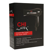 Chi Home CHI Air Ceramic Mini Travel Hair Dryer 1000W, Black