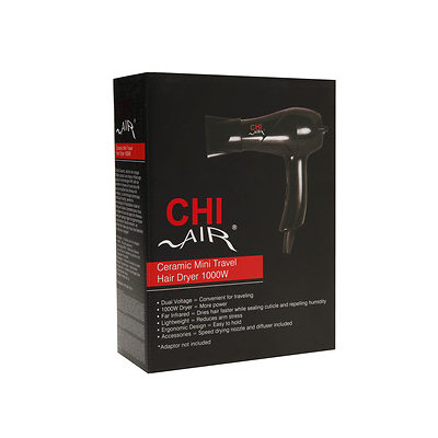 Chi Home CHI Air Ceramic Mini Travel Hair Dryer 1000W, Black