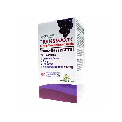 Biotivia - Transmax TR Timed Release Trans-Resveratrol 500 mg. - 60 Tablets