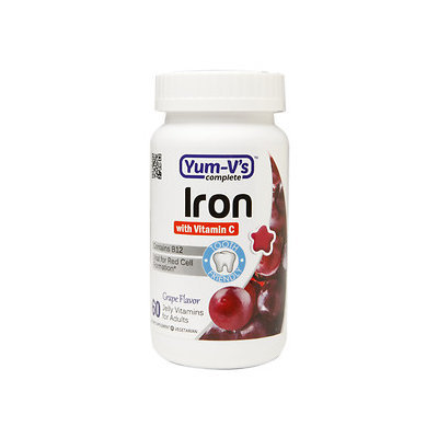 Yum-V's Complete Iron with Vitamin C Adult Jellies, Grape, 60 ea