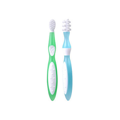 Kidsme First Toothbrush Set, Blue and Green, 1 ea