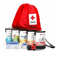 First Aid Only American Red Cross Emergency Smartpack, Red