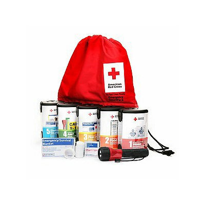 First Aid Only American Red Cross Emergency Smartpack, Red