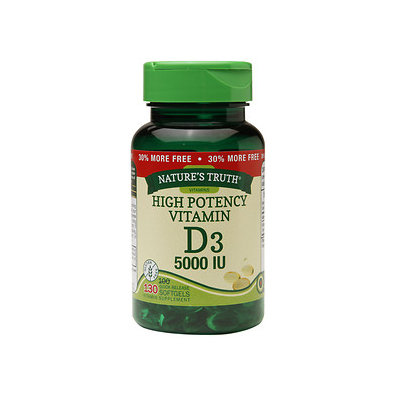 Nature's Truth High Potency Vitamin D3 5000 IU, 130 ea