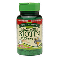 Nature's Truth Maximum Biotin 10,000mcg, Fast Dissolve Tabs, Berry, 120 ea